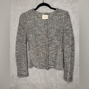 Ann Taylor LOFT Black and White Tweed Jacket